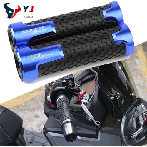 For KYMCO XCITING S400 S 400 Motorcycle Accessories 7/8'' 22MM Universal Anti-Skid Smooth Rubber Hand End Grips Handle Bar
