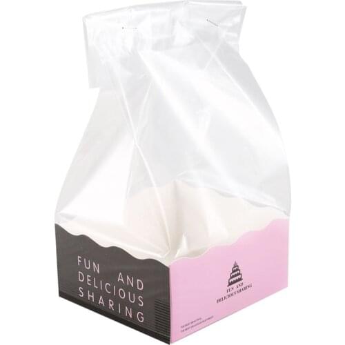 10 Sets Cookie Candy Bread Plastic Paper Packing Bags Boxes Cookie Clear Party Gift Chocolate Wedding Paper Self Stand Bag Vine