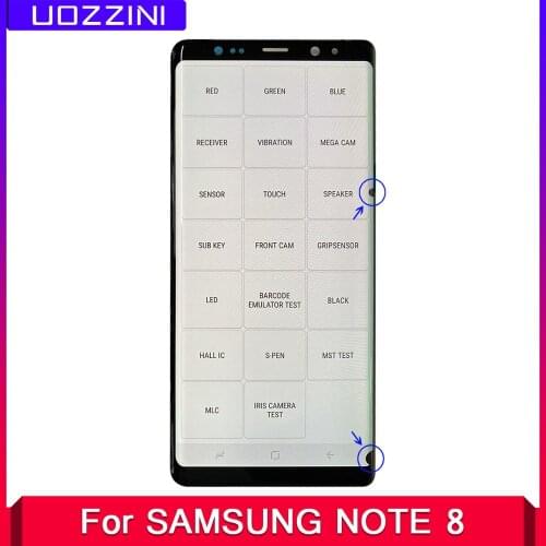 100% Tested Points LCD For Samsung Galaxy Note 8 LCD Display Touch Screen Digitizer Assembly Replacement N9500 N9500F Frame