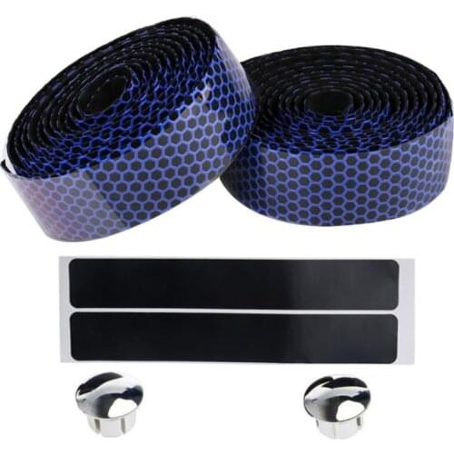 2 Pcs Mountain Road Bicycle Handlebar Tape Anti-slip Pattern Sponge Fixing Straps
