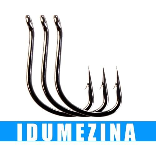 3packs Size 2# 4# 6# 8# 10# 12# 14# 16# 18# 20# 22# Fishing HOOKS IDUMEZINA High Carbon Steel Barbed Hook Carp hook