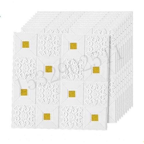 3D Brick DIY Wall Sticker Self-adhesive Waterproof Panels Wallpaper Decal 3D Brick Pattern PE Foam Wall Sticker