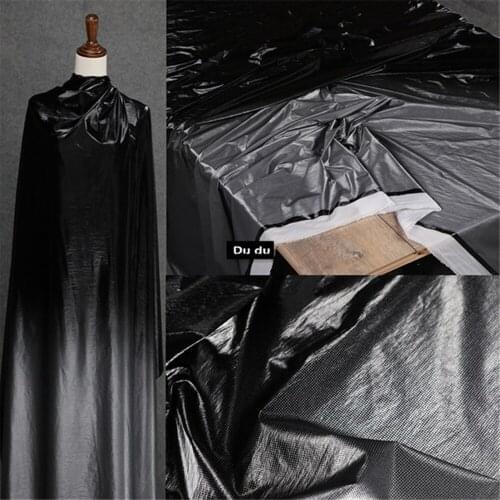 45*150cm Mirror Clothing Fabric Coating Discoloration PU Bright light Soon it was all dry Down jacket Coat Design Fabric DIY