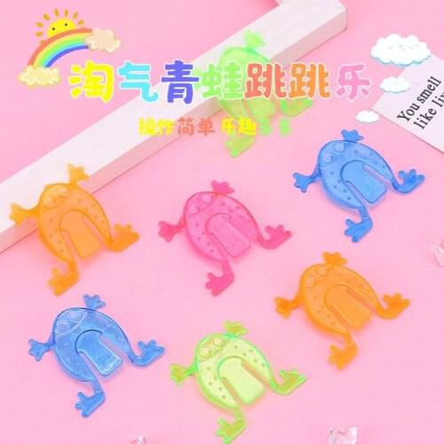 50PCS Color Mini Transparent Jumping Frog Birthday Party Baby Shower Kids Party Favors Children Toys Finger Game Pinata Fillers