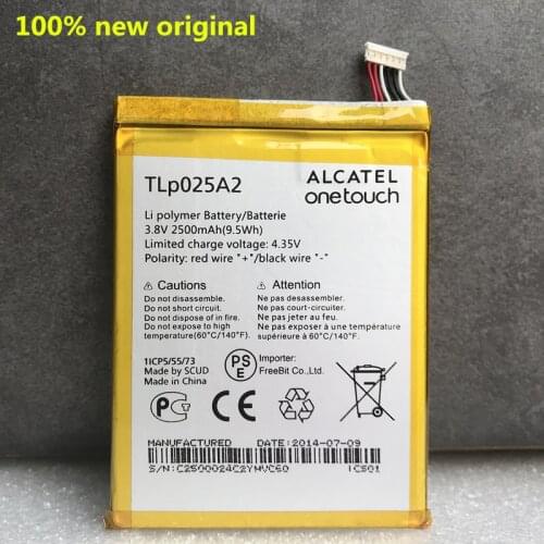 Original 2500mAh TLP025A2 Battery For Alcatel Fierce XL 5054A 5054T 5054D 5054X 5054E 5054N 5054O 5054W Batteries