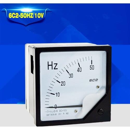 AC Analog Frequency Pointer Meter HZ Panel Meter 6L2-HZ 45-55HZ 55-65HZ 100HZ