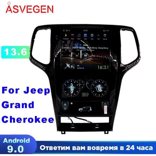 13.6'' Car Radio Player For Jeep Grand Cherokee With Android 9.0 4G 32G Stereo GPS Multimedia DVD Player