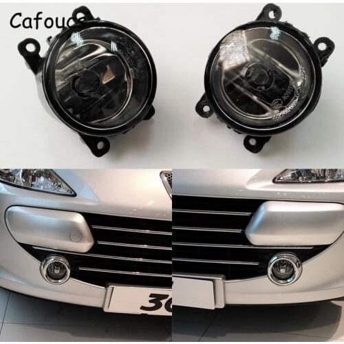 Cafoucs Car Replacement Fog Lamp For Peugeot 207 301 307 308 407 408 607 3008 For Citroen C2 C4L C-quatre C-triomphe Fog Lights
