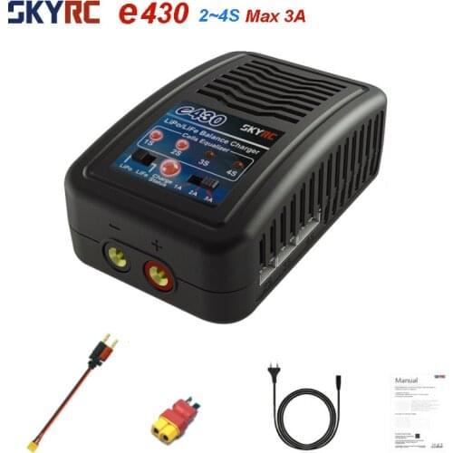 SKYRC e430 Balance Charger For 2-4 cells 1A/2A/3A 200mA Lipo Battery With Build In Adapter AC110-240V