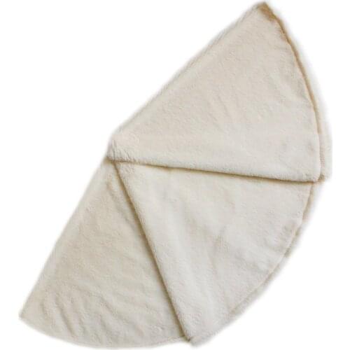 Free Shipping 36"/50" White PV velvet Soft Christmas Stocking Fashionable Christmas Tree Skirt P4706