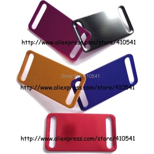 Free shipping 43*22MM 500pcs/lot Mix Colors pet tag Aluminum Alloy slider pet id tags fashion pet pendant dog cat name tag