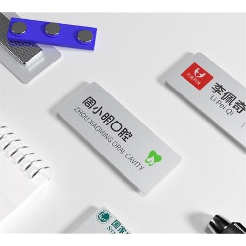 Arc Shape Pin Magnetic Style Office Name Holder Tag,Metal Material Strong Magnetic More Fastener Name ID Tag Badge