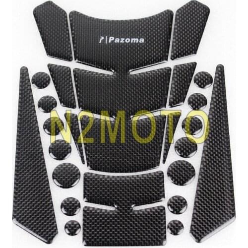 Black Carbon Fiber Oil Tank Pad Sticker Protector Fuel Tank Decals Universal for Honda Suzuki Kawasaki