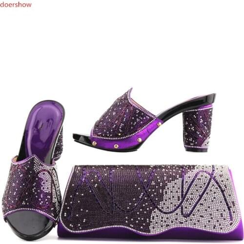 Doershow Women Matching Shoes and Bag Set Italian Shoes with Matching Bags Women Shoes and Bag Set In Italy SZQ1-6