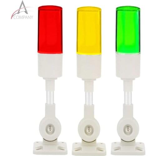 Led Drie-Kleur Waarschuwing Lamp, Machine Tool Signaal Indicator 220v 24v, Single-Layer Drie-Kleur, altijd Op