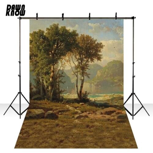 DAWNKNOW Drawing Tree Photography Backdrops Photocall Retro Painting Photo Background Wedding Children Photo Studio lv2831