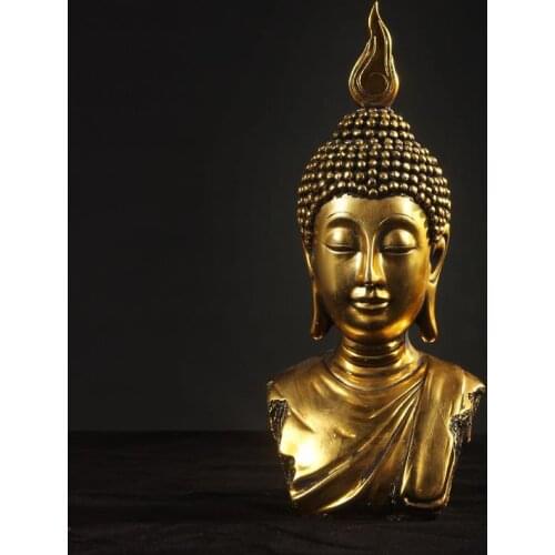 Buddha head, peace, Buddha statue, Bodhisattva, Home decor, resin crafts, ornaments, 2 color optional