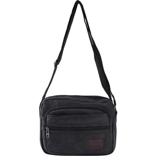 Retro Canvas Men Travel Bag Casual Men Shoulder Crossbody Outdoor Bags Mens Travel School Retro Zipper Shoulder Bag