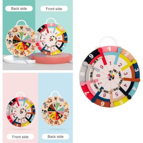 Montessori Math Toy 2 in 1 Multiplication Turntable Plate Games Portable Early Learning Toy Teaching Tool for 3 Years Old