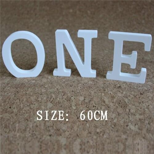 60cm artificial Wooden Wood White Letters for Home Birthday gifts & home Wedding Decorations babys name