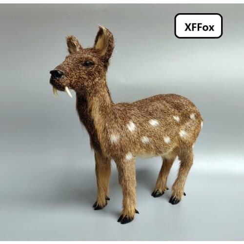 New real life musk deer model plastic&furs cute musk deer doll gift about 30x8x29cm xf2349