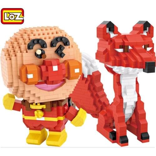 LOZ Mini Blocks Cartoon Anpanman Model Building Bricks for Children Toys Koala Kids Anime Fox Doll Brinquedos Girls Gifts 9228