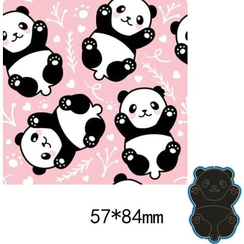 Metal Cutting Dies Lovely panda New Scrapbook paper Decoration Embossing DIY Paper Card Craft 57*84 mm
