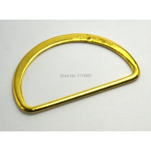 100piece Craft Metal Gold Metal D Ring Hooks D Shaped Buckles Belt Buckle For Bags Clothes Belt Sewing Hooks Clips 56mmK123