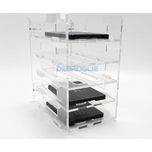 Mobile hard disk placing bracket Storage rack 2.5 inch hard disk case Transparent placing rack Multi-layer hard disk case