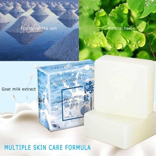Sea salt mite removal makeup oil control sulfur face wash goat milk soap removal makeup T1138
