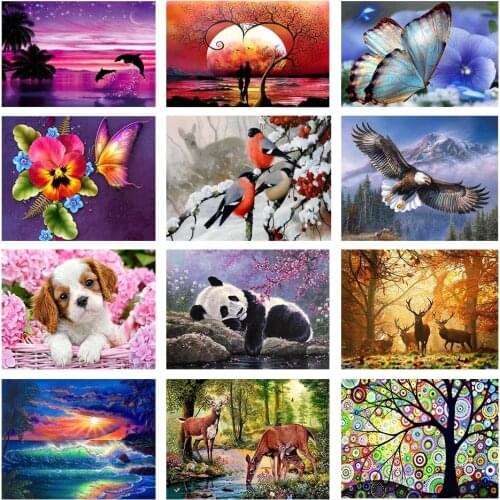 2021 New 5D Diy Cartoon Painting Kit full Circle Diamond embroidery mosaic cross stitch home Decoration gift
