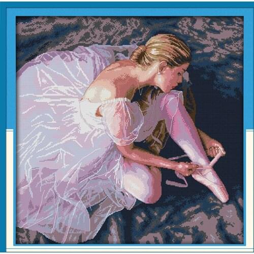 Ballerina cross stitch kit people 18ct 14ct 11ct count print canvas stitches embroidery DIY handmade needlework