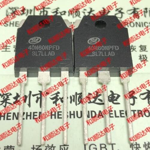 New 2pcs 40N60NPFD TO-3P 600V 40A