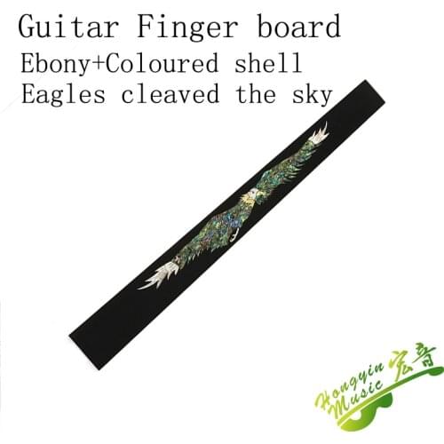 Eagle Ebony colour Shell Mosaic Fingerboard Acoustic Guitar Fingerboard Guitar Making Wood Materialng Material