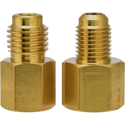 Vacuum Pump Adapter Connector Brass Home Decor Size: 1/2ACME / 1/4SAE Durable 2 Pieces 1/2 Female Acme To 1/4 Male Flare Adaptor