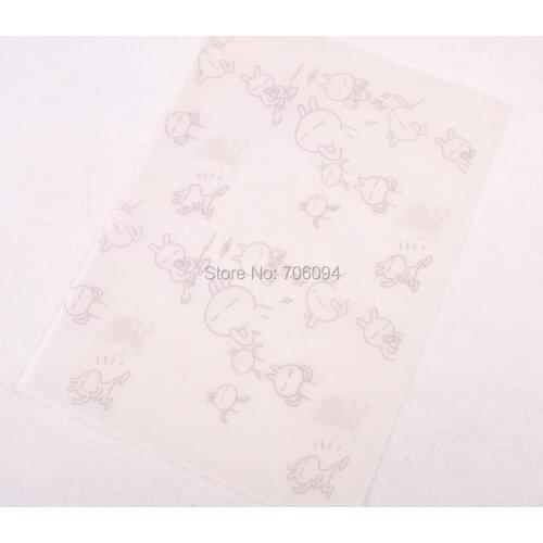 15x21cm Cute Rabbit semi-clear Handmade Soap Wrapping Paper custom gift paper 200pcs/lot