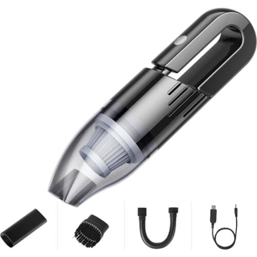 USB Rechargeable 120W 6000pa Strong Suction Wireless Car Vacuum Cleaner for SUV Home Household Office Pet House Computer