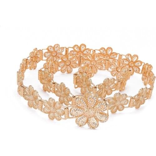 2021 Apr Middle East style Belt metal chain waistband long adjustable length wedding caftan dress belt