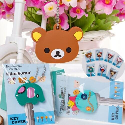 Wonderlife Cute Animal Silicon Key Caps Covers Keys Keychain Case Shell Novelty Item Figurines As Gift For Girlfriend