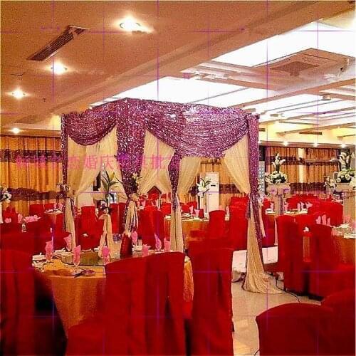 Wedding square canopy/chuppah/arbor drape with swag for wedding decoration wedding suppiles wedding drape cloth