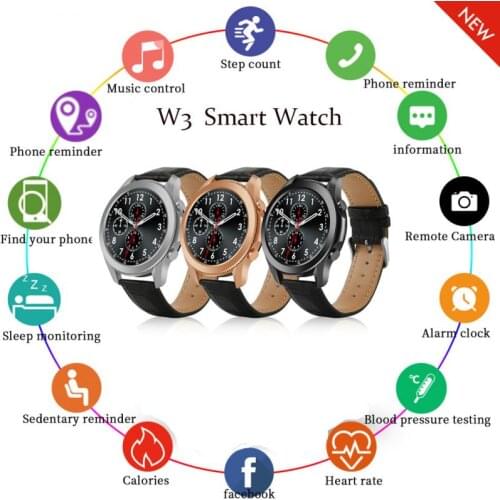 W3 Smart Watch Men/Women Smartwatch HD Full Color Screen Blood Pressure ECG Heart Rate Sport Fitness Waterpoof Smart Bracelet