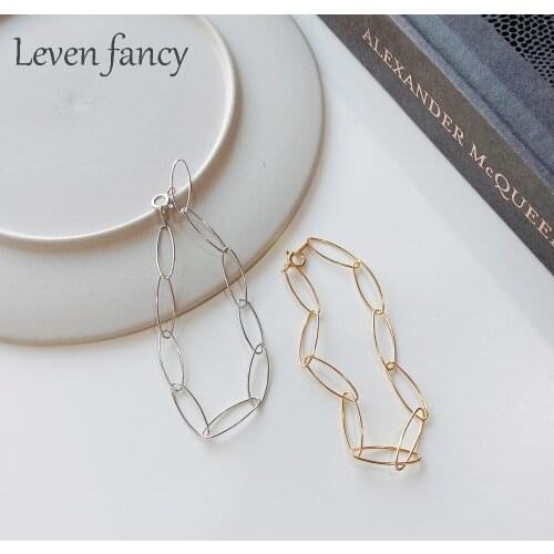 925 Sterling Silver Punk Bracelet Cuban Brake Chain Womens Bracelet Rock Jewelry Lady Simple Link Chain Bracelets 2020