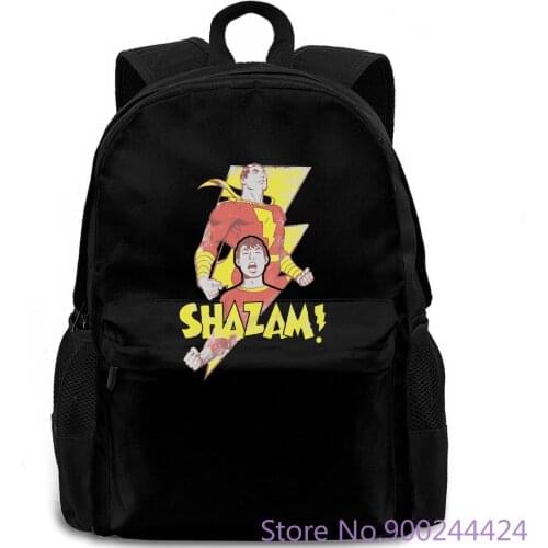 Shazam Classic Comic TRANSFORMATION Licensed Adult All Sizes Summer Fashion backpack