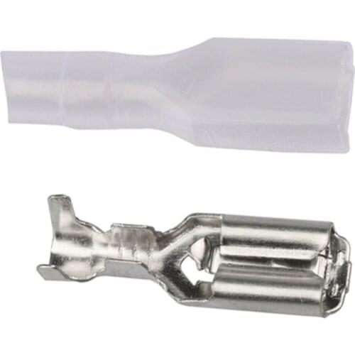 100pcs/bag 4.8 series insulated terminal with lock 0.5 Sleeve male insert Sliver color connectors car terminals 0.2-1.0mm2