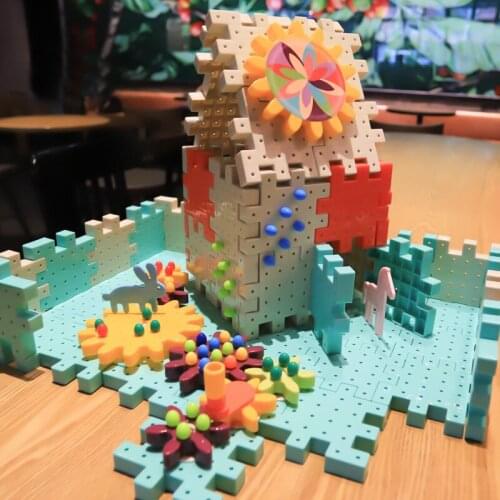 168-368 PCS Childrens Plastic Building Blocks Toys Gear Blocks Toy Kids DIY Creative Educational Toy for Children Birthday Gift