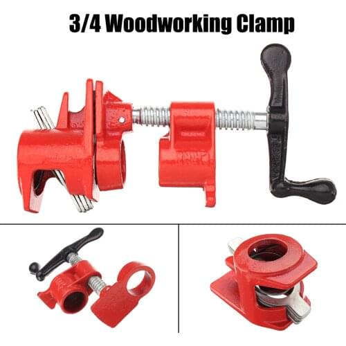 3/4 1/2 Inch Strong Fixed Pipe Clamp Woodwork Heavy Duty Wood Gluing Pipe Clamp Heavy Duty Cast Iron Woodworking Tool