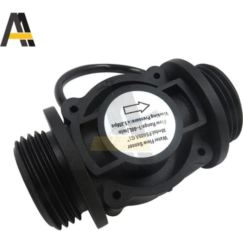 12V Water Flow Sensor DC 5-24V 1-60L/min Flowmeter Hall Flow Sensor Water Control Liquid Flow Sensor Switch 1.75MPa DN25