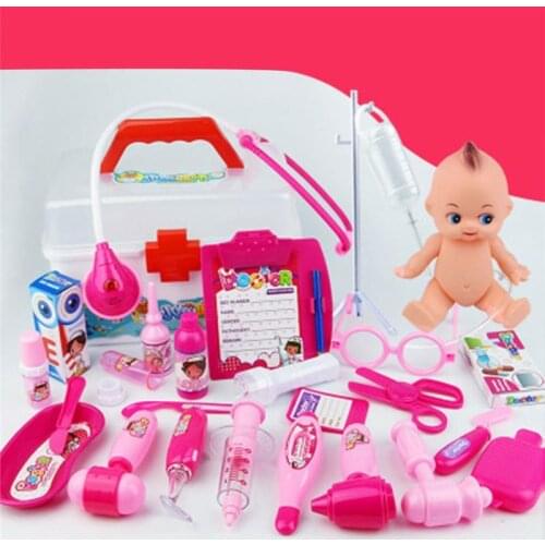 Children Simulation Doctor Medicine Appliance Kit Pretend Play Toy Set Plastic Kids Playing House Doctor Educational Toys