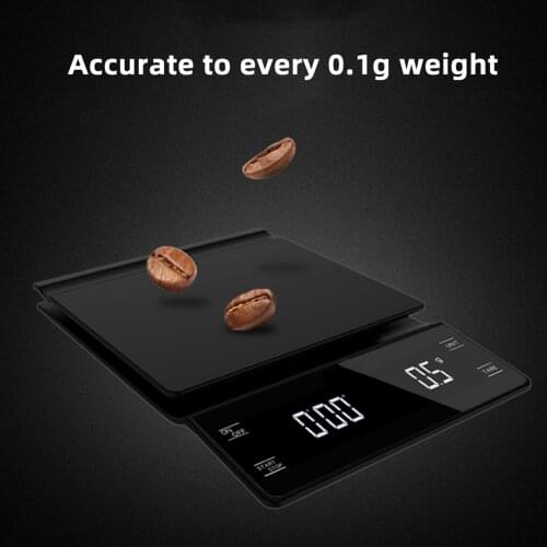 3 Kg / 0.1 G Electronic Household Coffee Scale with Precision LED Timer