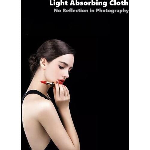 Photography Background Cloth Non-Reflective Pure Black/white/red/blue Flocking Light Absorbing Cloth Popular in IG